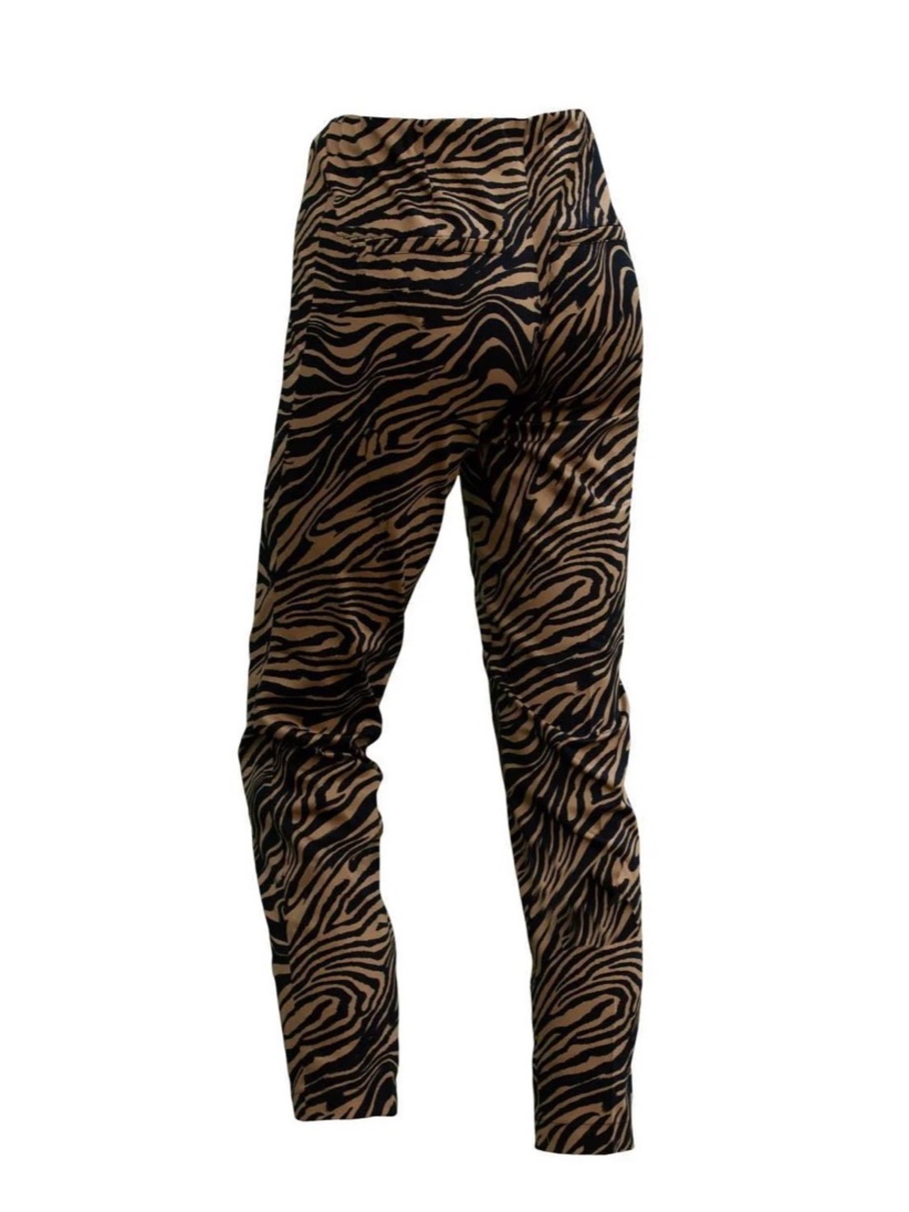 NWT - CAMBIO (BLU'S BOUTIQUE) Ros Zebra print pant in Cinnamon and Black. SZ 10 - Picture 4 of 8